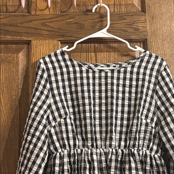 Emery rose black and white checkered shirt/ midi dress size xl - Picture 4 of 8